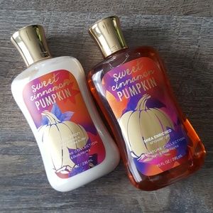 Sweet cinnamon pumpkin body wash and lotion set